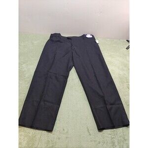National Patrol Pants Mens 26R  44x30 Unhemmed  Uniform Flat Front Style BLK